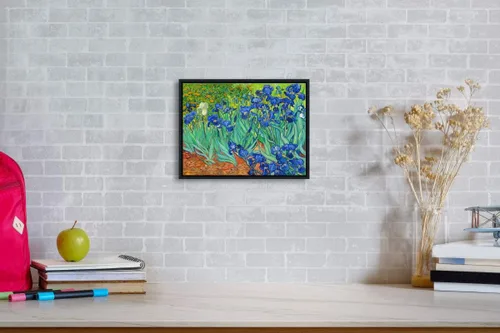 Miniatura 3 de Wieco Art Lienzo enmarcado para pared, impresiones de lirios de Van Gogh, flores famosas, pinturas al óleo, reproducción moderna de lienzo giclée