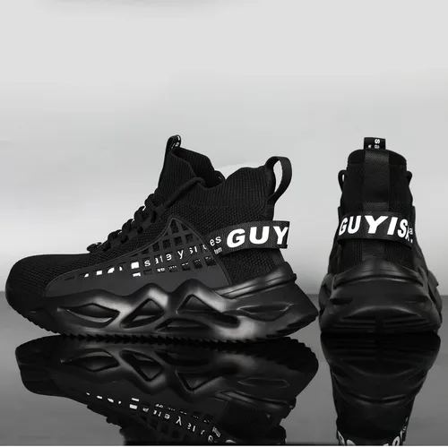 Miniatura 5 de KGJIANDA Steel Toe Shoes for Men Safety Industrial Boots Shoes Lightweight and Durable High Top Sneakers Breathable Construction Socks Shoes for