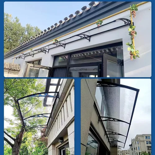 Miniatura 7 de Cubierta curvada de policarbonato, toldo para ventana, toldo para puerta, protección contra rayos UV, lluvia, nieve, refugio de puerta, pérgola