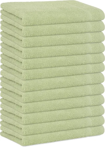 Miniatura 22 de Toallas de baño básicas medianas de 24 x 48 pulgadas, paquete de 6, color beige, suaves y absorbentes, toallas de algodón multiusos para baño, spa