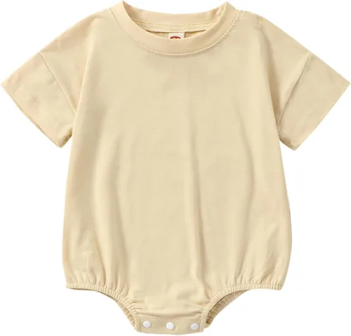 Mameluco de burbujas para recién nacido, color sólido, bloque de color, sudadera de manga corta, ropa de verano