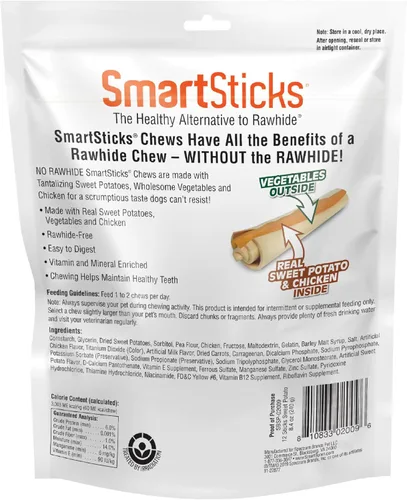 Miniatura 10 de SmartBones SmartSticks, premia a tu perro con un masticable sin piel hecho con carne real y verduras