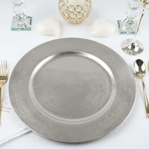 Miniatura 15 de Efavormart - 6 platos de carga redondos con cuentas negras de 13 pulgadas para decoración de mesa, vacaciones, boda, catering, decoración de eventos