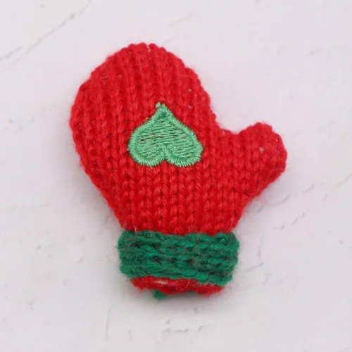 Miniatura 9 de EXCEART Mini guantes de punto de Navidad, 16 unidades, guantes de Papá Noel, para hacer muñecas, decoración para botellas de vino, sombrero