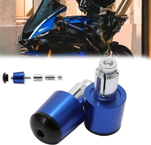 Miniatura 7 de JMTBNO Manijas universales de motocicleta de 7/8 pulgadas, 0.866 in, agarres de goma CNC compatibles con Honda Yamaha, Suzuki, Kawasaki, Dirt Bike