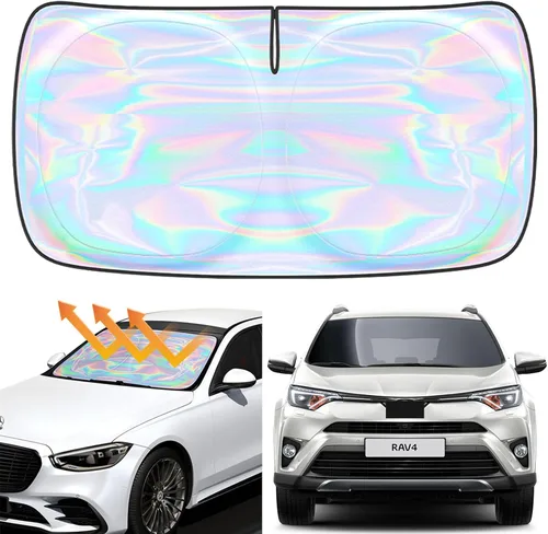 Miniatura 113 de Parasol para parabrisas Rivian R1S R1T 2022-2026 – Parasol compatible con Rivian R1S R1T plegable para ventana delantera, protector de visera solar