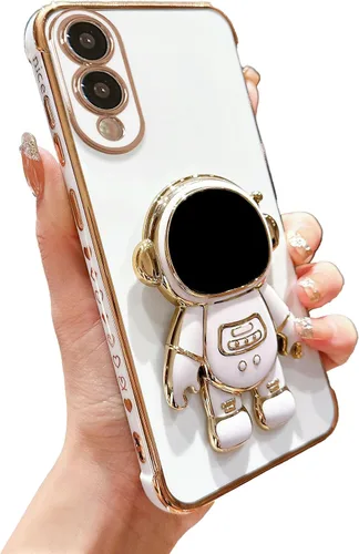 Miniatura 56 de phylla Funda de teléfono para Samsung Galaxy S22 Ultra de 6.8 pulgadas, funda de teléfono con soporte de astronauta chapado de lujo con bonito