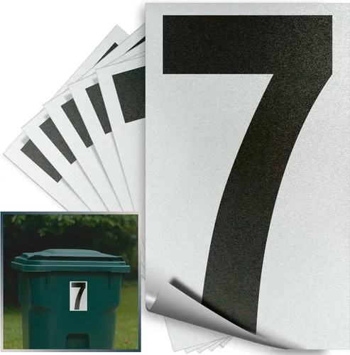 Miniatura 65 de iSYFIX Calcomanías de vinilo negro número 0 (Zero) – Paquete de 6 calcomanías de 1.5 pulgadas – Calcomanías de alta calidad, fondo reflectante