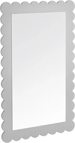Miniatura 6 de Modway Emmeline Espejo de pared rectangular festoneado en gris claro