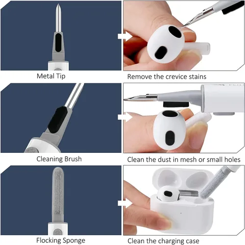 Miniatura 7 de Funda para Beats Studio Buds/Studio Buds Plus 2021/2023 con clip de cierre para hombres, GARTOO con kit de limpieza, funda protectora y lápiz