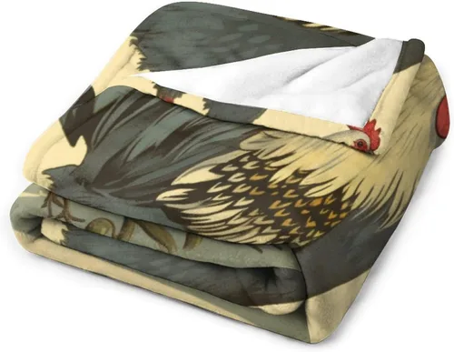 Miniatura 3 de Manta de gallos orgánica de forro polar de pollo de 30 x 40 pulgadas, manta de franela para sofá, cama para adultos, niños, adolescentes, regalo