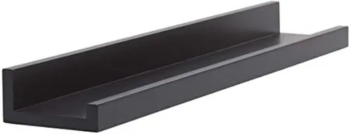 Miniatura 11 de MELANNCO Repisa flotante de MDF para fotos, dormitorio, sala de estar, baño, cocina, guardería, 14 pulgadas, juego de 2, negro
