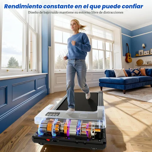 Miniatura 7 de DeerRun Caminadora debajo del escritorio para el hogar y la oficina, 6% de inclinación manual, 2.5 HP, velocidad de marcha de 0.6 a 3.8 MPH