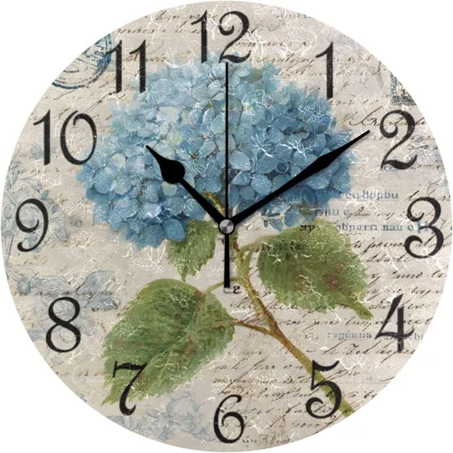 Miniatura 11 de susiyo Reloj de pared de alpaca con diseño de llama, con diseño de animales, silencioso, redondo, sin tictac, funciona con pilas, creativo