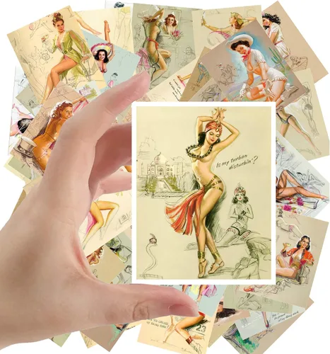 Miniatura 9 de Pegatinas grandes (24 piezas 2.5"x3.5") Vampirella Vintage Fantasy Pinup Comic obras de arte Trece