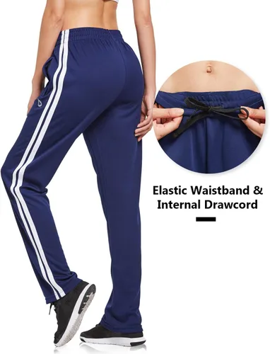 Miniatura 4 de BALEAF Pantalones deportivos para mujer, pantalones deportivos para correr, bolsillos con cremallera, pantalones deportivos para calentar, casuales
