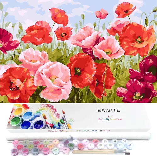 Miniatura 26 de BAISITE Kit de pintura por números para adultos principiantes, 12 pulgadas de ancho x 16 pulgadas de largo, paquete de 2 lienzos para kits