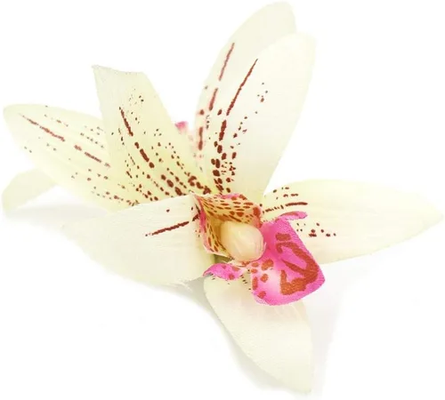 Miniatura 5 de Pinza para el pelo de orquídea Cymbidium crema y fucsia para mujer (paquete de 6), Multicolorido