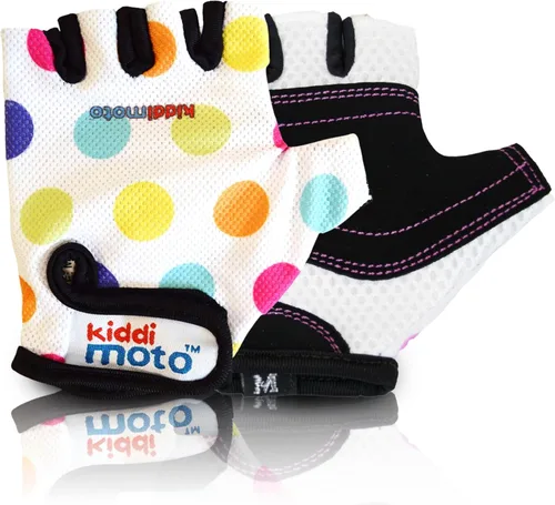 Kiddimoto Guantes de bicicleta antideslizantes para niños y niñas, guantes de ciclismo sin dedos para niños de 2 a 8 años, guantes de ciclismo sin