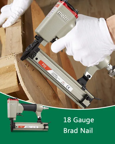Miniatura 4 de meite Clavos Brad de calibre 18 de 1 pulgada de longitud F25, acabado galvanizado, ideal para tapicería, recortes, carpintería, 5,000 unidades/caja