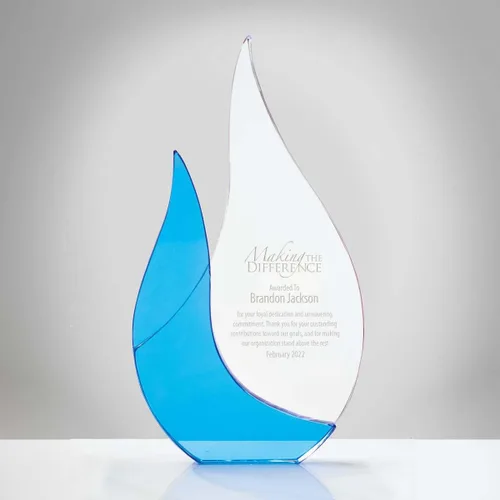 Miniatura 4 de Baudville Trofeo grabado personalizado - Cristal de zafiro - Colección