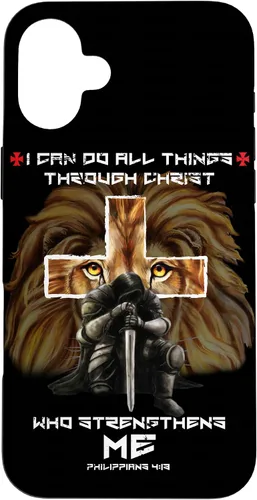 Miniatura 20 de Fundas para iPhone 11 Christian Phone Cases Men Bible Verse Philippians 4:13 Lion Case