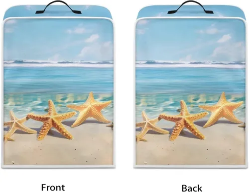 Miniatura 2 de Funda para cafetera, poliéster, azul, se adapta a la mayoría de máquinas de café estándar, protector resistente al polvo, huellas dactilares