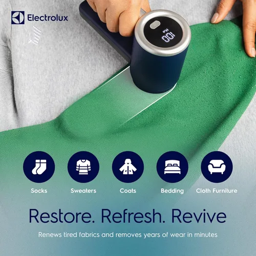 Miniatura 3 de Electrolux Afeitadora de Tela Recargable Removedor de Pelusa de 3 Velocidades para Ropa y Muebles Elimina Pelusa y Formación de Bolitas Azul