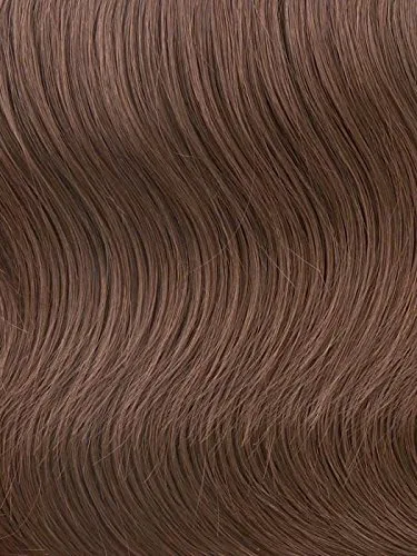 Miniatura 2 de Top of Head Topper Color R830 GINGER BROWN – Extensiones de cabello con clip Tru2Life resistente al calor sintético base monofilamento paquete