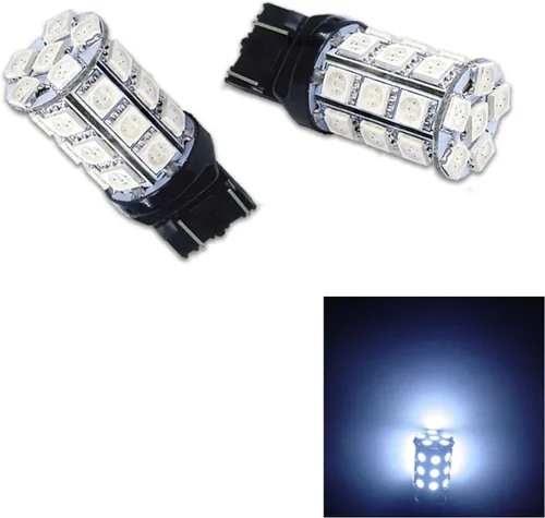 Miniatura 15 de PA LED 2 piezas 13SMD T20 7443 azul auto LED bombilla 12V para señal de giro lateral marcador de parada luz trasera