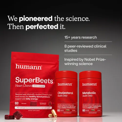Miniatura 8 de HumanN SuperBeets - Gomitas de circulación de óxido nítrico sin azúcar, apoyo diario de presión arterial para la salud del corazón, extracto