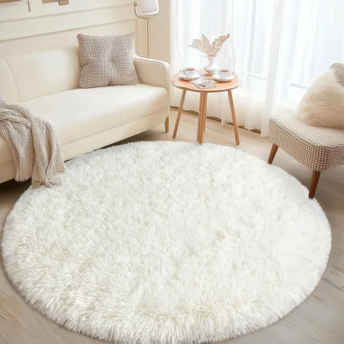 Miniatura 25 de Alfombra pequeña rosa para dormitorio, alfombras de área esponjosas peludas de 2x3 pies para habitación de niñas y niños, alfombra suave