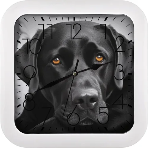 Miniatura 20 de 10" Square Modern Wall Clock,African Mud Cloth Tribal Print Kitchen Clocks Wall Battery Operated,Silent Non Ticking Unique Funny Cute Wall Clock for