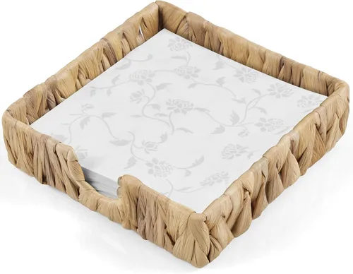 Miniatura 12 de Servilletero para mesa, servilleteros de cuerda de papel tejida para servilletas de papel, servilleteros de mimbre para mesa de cocina, decoración