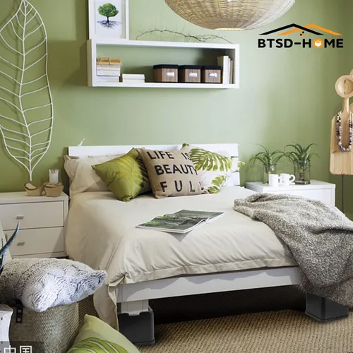 Miniatura 5 de BTSD-home Elevadores de cama de 4 pulgadas, resistentes, ajustables, de gran tamaño, elevadores de cama y muebles para dormitorio, sofá, cama, 4