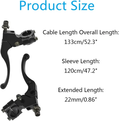 Miniatura 5 de 7/8 (0.866 in) - Manillar giratorio del acelerador, embrague, palanca de freno de repuesto para Honda XR80 CRF70 CRF80 XR100 CRF100 Dirt Bike