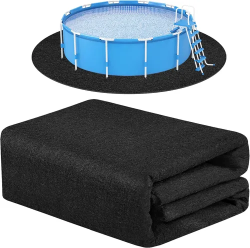 Svepndic Almohadilla redonda gruesa de 10 pies para piscinas sobre el suelo, tapete de piscina sobre el suelo, tapete de piscina debajo del suelo,