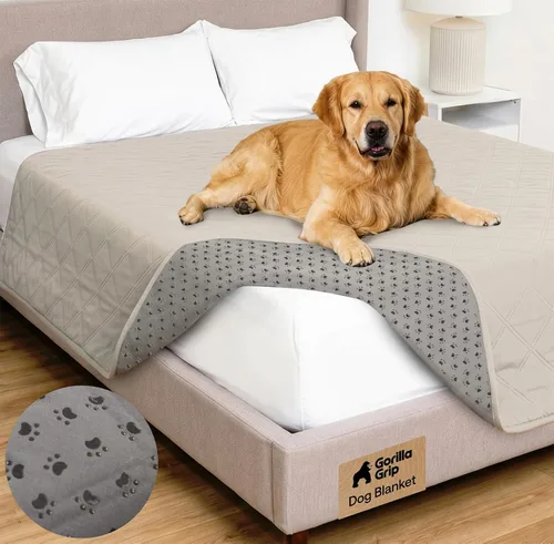 Miniatura 35 de GORILLA GRIP® Manta impermeable para perro, funda de sofá a prueba de fugas para perros, parte trasera de agarre de silicona, protege el sofá