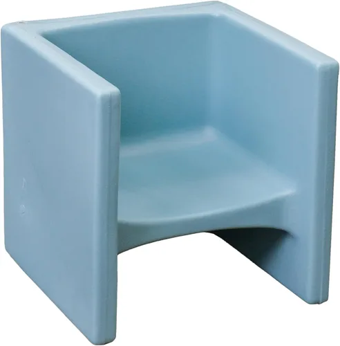 Miniatura 18 de Children's Factory Silla cúbica 3 en 1 para niños, muebles de aula de asientos flexibles, paquete de 1, almendra Polyethylene Toddler Outdoor
