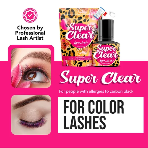 Miniatura 2 de Lyon Lash Super Clear - Pegamento de extensión de pestañas de 0.2 fl oz 1 a 2 sec tiempo de secado 6 a 8 semanas Suministros adhesivos negros