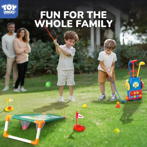 Miniatura 6 de TOY Life Set de palos de golf para niños, juego de golf para niños pequeños de 3 a 5 años, juego de golf para niños de 5 a 8 años, juguetes de golf