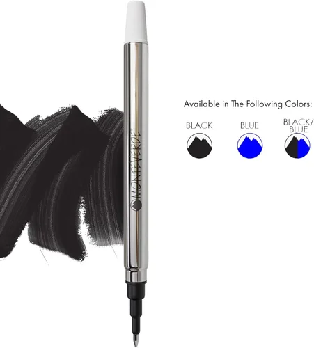 Miniatura 2 de Monteverde USA Rollerball - Recambios para bolígrafos Sheaffer y Sailor, punta fina, negro, paquete de 2, flujo de tinta suave y confiable