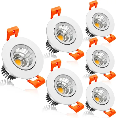 Miniatura 12 de Lámpara LED Downlight de 2 pulgadas, kit de luz de techo regulable de 3 W, luz blanca ultra cálida de 2700 K, luces LED blancas CRI80