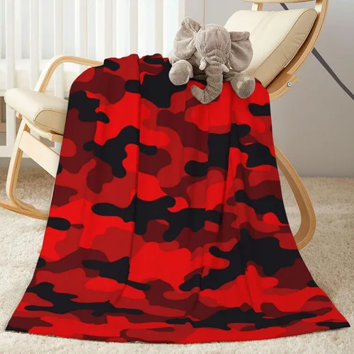 Miniatura 11 de Manta de forro polar de camuflaje militar, ultra suave, acogedora, manta de franela decorativa de camuflaje militar para el hogar, cama, sofá