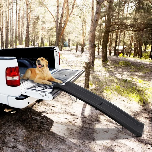 Miniatura 2 de JupiterForce Rampa plegable para perros para automóvil, rampa antideslizante para mascotas con superficie de alta tracción, rampas portátiles