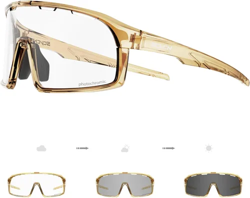 Miniatura 10 de SCVCN Photochromic Cycling Glasses Sport Sunglasses Clear MTB BMX Men Women Running Driving S145 Marco negro