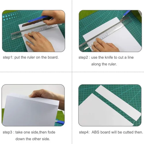 Miniatura 4 de 4 hojas de plástico ABS blanco, láminas de plástico flexible de 12 x 12 x 1/16 pulgadas de grosor, moldeables que las láminas acrílicas