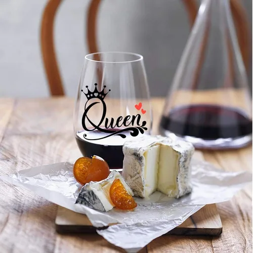 Miniatura 6 de Perfectinsoy Divertida copa de vino de reina, regalo único de reina para hermanas, mujeres, novia, ella, esposa, amiga, despedida de soltera