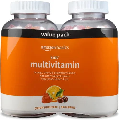 Miniatura 6 de Amazon Basics Multivitamínico para niños, 190 gomitas, naranja, cereza y fresa (anteriormente Solimo)