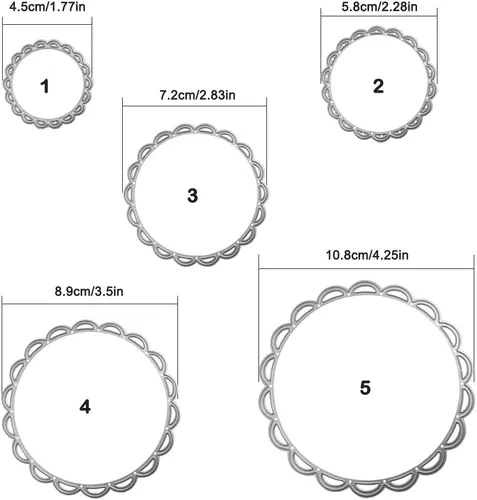 Miniatura 4 de 3 juegos de troqueles de corte de metal, herramientas de plantilla de corte FineGood DIY para hacer tarjetas, álbumes de recortes, decoración